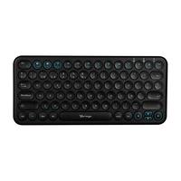 TECLADO INALAMBRICO MULTIDISPOSITIVO (HASTA 3)  / VORAGO / KBW-400  /   SLIM /  REGARGABLE /  TIPO C  /  2 BLUETOOTH +  WIRELESS /  NEGRO
