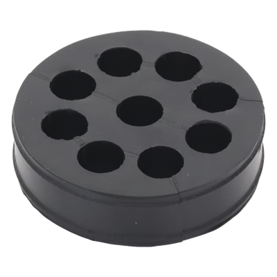 Inserto de Caucho de 4" Con Nueve Orificios para Cable de 1/2 in
