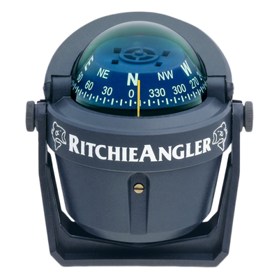 Brújula de Navegación Marítima RitchieAngler RA-91 / Montaje en Bracket / Dial 2 3/4" (70 mm) / Iluminación Nocturna Verde / DirectiveForce Magnets / Acabado Gris Anti-Reflejo / 100% Reparable