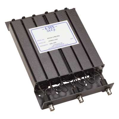 Duplexer Compacto de Rechazo de Banda, 440-490 MHz, 4.6 a 6 MHz Sep. Tx-Rx, 50 Watt, BNC Hembra.