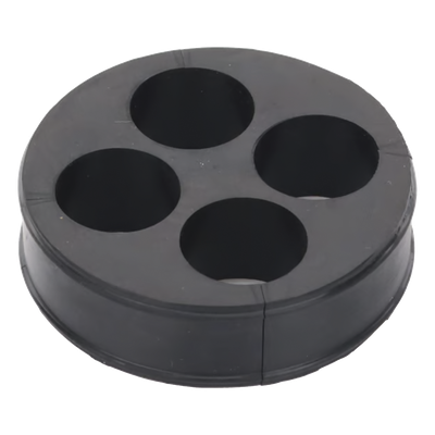 Inserto de Caucho de 4" Con Cuatro Orificios para Cable de 7/8 in