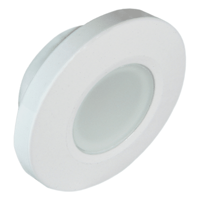 Luz led marina serie Orbit, emite luz de color blanco de 160 lúmenes, para uso interior o exterior, fabricado bajo norma de protección IP67.