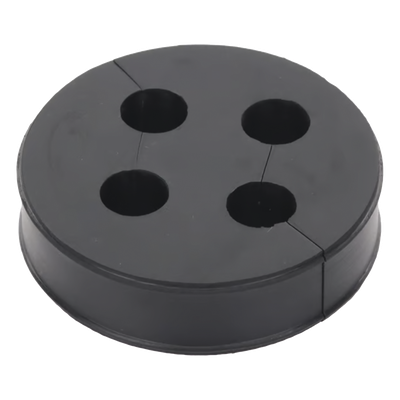 Inserto de Caucho de 4" Con Cuatro Orificios para Cable de 3/8 in