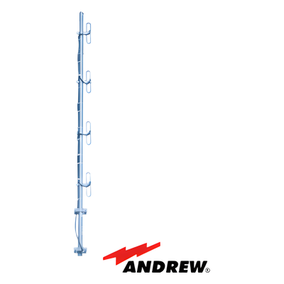 Antena base de 4 dipolos, rango de frecuencia 450 - 470 MHz, alta ganancia