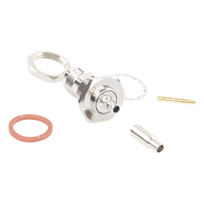 Conector TNC Hembra de montaje en Chasis tipo D Plano y anillo plegable para RG-174/U, 8216.