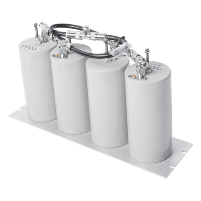 Duplexer Pasa Banda-Rechazo de Banda, 400-470 MHz, 4 Cavidades (4"Dia.) 5 MHz, 250 Watt, N Hembra