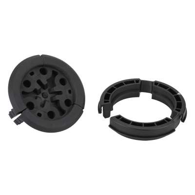 Bota Pasamuro de 4 Con 6 Orificios de 1/4 Para Cable Corrugado
