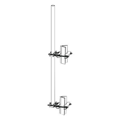 Montaje lateral con Mástil de 1.9" diam. x 6' (1.8m) longitud. 