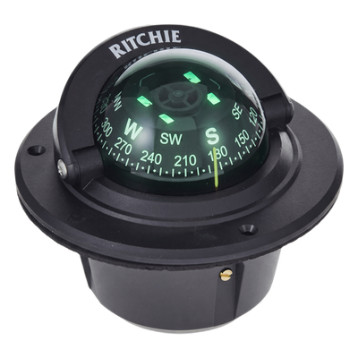 Brújula de Navegación Marítima Ritchie F-50 / Montaje Flush / Dial 2 3/4" (70 mm) / Iluminación Nocturna Verde / DirectiveForce Magnets / Construcción Compuesta Alta Temperatura / 100% Reparable
