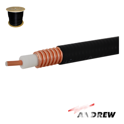 Cable Coaxial HELIAX de 1/2, Cobre Corrugado, Blindado, 50 Ohms, Carrete de 305 Metros (1000 Pies)