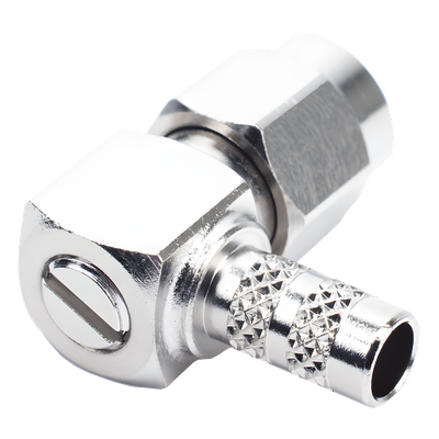 Conector SMA Macho en A/R de anillo plegable para cable RG-142/U.