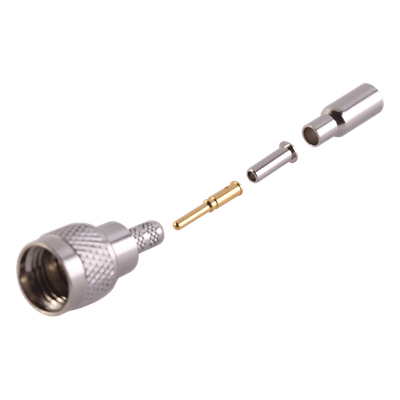 Conector mini UHF Macho de anillo plegable para cable RG-174/U, BELDEN 8216