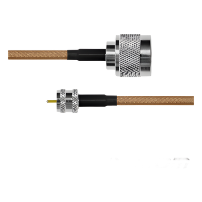Cable RG142, con conectores N Macho / MINI UHF Macho.