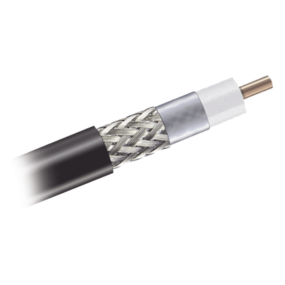 Cable Coaxial 90% de Blindaje, Certificación RoHS, Conductor de Cobre Revestido de Aluminio, 50 Ohms, Carrete de 300 Metros (984.25 Pies)