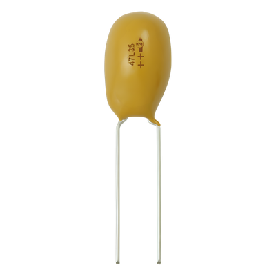 Capacitor de Tantalio de 2200nF , Emplomado sólido de 25 Vcc