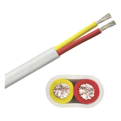Rollo de cable plano grado marino calibre 10, de 2 conductores (rojo y amarillo) de 100 pies (30.48 m).