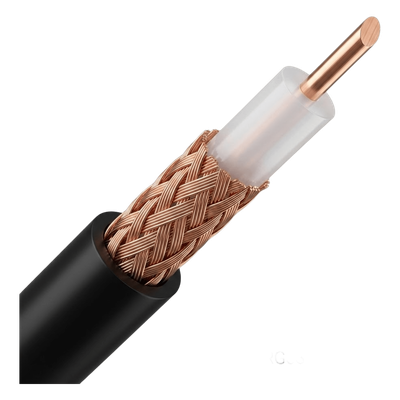 Cable Coaxial RG58/U | Bobina de 500 metros | Conductor Cobre 20 AWG | Malla 95% | Impedancia 53 Ω | Atenuación 55.9 dB/100m @ 1000 MHz | Certificación UL & ETL
