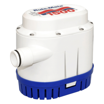 Bomba de Achique Automática / 1500 GPH / 12V CC / Interruptor Integrado / Plásticos ABS / Marítima