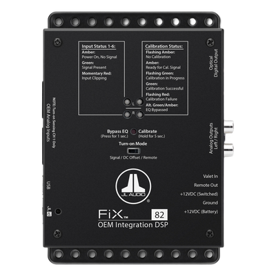 Procesador DSP de Integración OEM / 8 Canales de Entrada / 2 Canales de Salida / Tecnología FiX™ / Corrección de Señal de Fábrica / Restauración de Graves y Agudos / Para Sistemas de Audio Automotriz