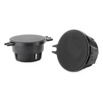 JL Audio® / Car Audio / Altavoces Marinos 2 vías / 2.75 in (72 mm) / Potencia RMS 40 W / Amplificación 25-75 W por canal / Eficiencia 86.5 dB (1W/1m) / Impedancia 4 ohm / Respuesta de frecuencia 410-20000 Hz 