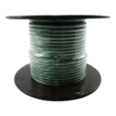 Cable Marino Primario Color Verde Calibre 10 AWG / 100 Pies Rollo / Retardante de Llama PVC Verde / Cobre Estañado Clase K / 600V 105°C / Cumple UL 1015-1028-1230-1231 / Grado Marino