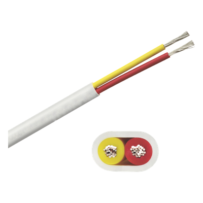 Rollo de cable plano grado marino calibre 16, de 2 conductores (rojo y amarillo) de 100 pies (30.48 m).