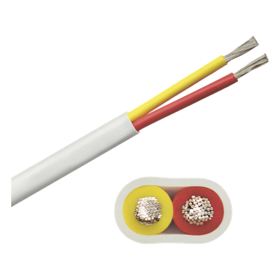 Rollo de cable plano grado marino calibre 12, de 2 conductores (rojo y amarillo) de 100 pies (30.48 m).