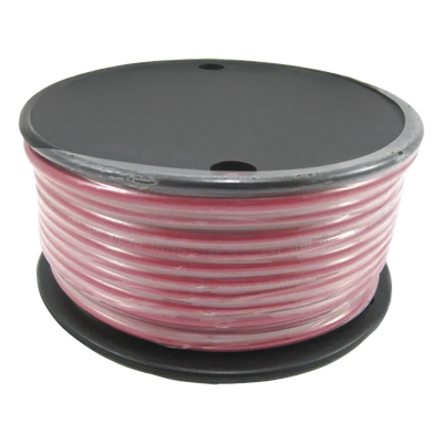 Rollo de cable grado marino calibre 12 en color rojo de 100 pies (30.48 m).