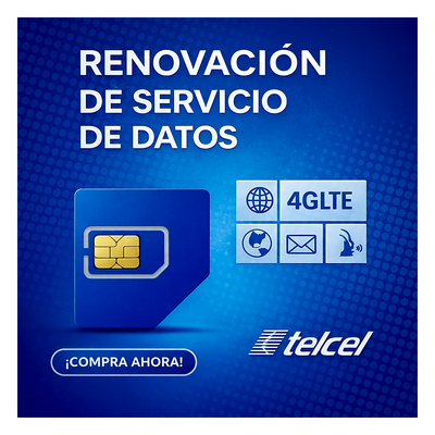 Renovación de plan anual de servicio de 10GB para SIM TELCEL