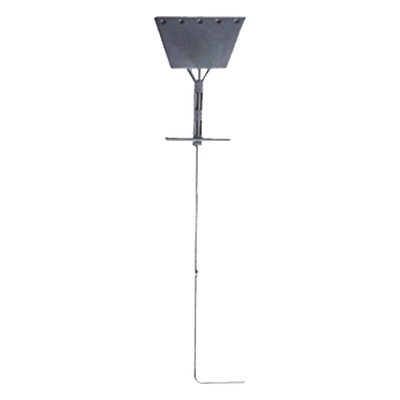 Ancla de Piso Tipo Paleta 5 Orificios para Retenida. Placa: 3/4", Redondo: 1", Altura: 210 cm. Galv. Inmersión.