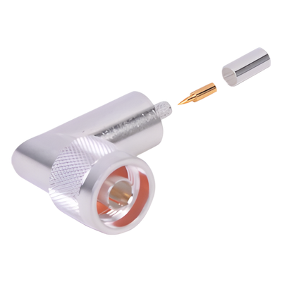 Conector N macho en A/R de anillo plegable para cable RG-58/U.