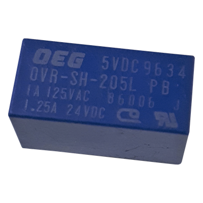 Relevador de +5 V, con capacidad de 1 Amp. a 125 Vca., 1.25 Amp. para 24 Vcc.