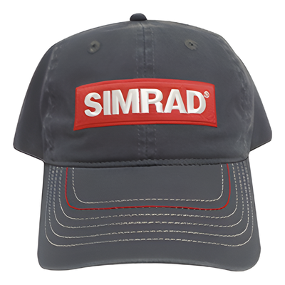 Gorra color gris con logo simrad
