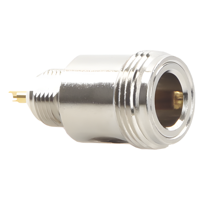 Conector N Hembra Hermético, montaje Frontal en 2D Plano.