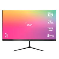 MONITOR ACTECK CAPTIVE VIVID SP215 / 21.5 PULGADAS / PLANO / FULL HD / 75 HZ / 5 MS / VGA HDMI DC / PANEL VA / FINO BIZEL / 3 AÑOS DE GARANTIA / NEGRO / AC-933858
