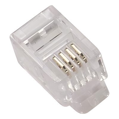 Conector Plug Modular para cable telefónico RJ11 6p4c