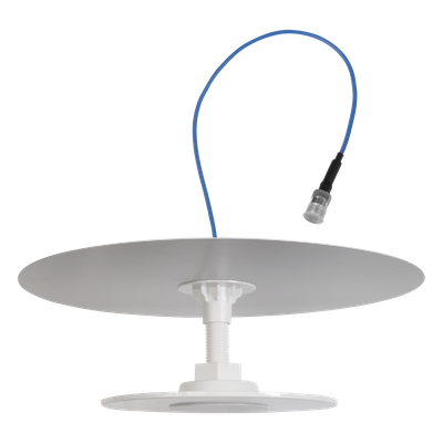 Antena Omnidireccional de Bajo Perfil Ultra Delgada con Reflector para Máxima Ganancia de 7dBi. Cubre bandas de celular 5G, 4G, 3G y WiFi de 608 a 2700 MHz.