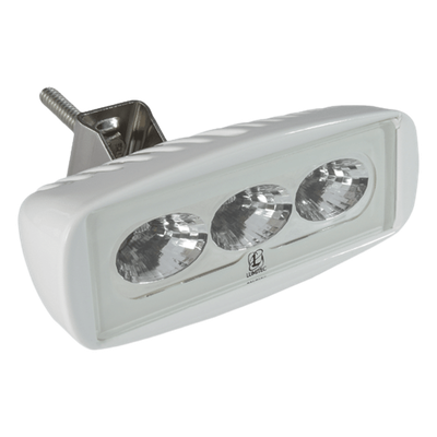 Luz led marina en terminación color blanco CapreraLT, emite luz color blanco de 1000 lúmenes, fabricado bajo norma de protección IP67.