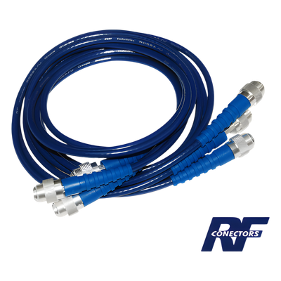 Juego de 3 Cables Doble Malla de 48" con Adaptadores UNIDAPT en los Extremos.