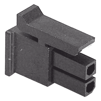 Receptáculo de dos posiciones en Conector Rectangular de Carcasa Negra de 0.118 "(3.00 mm) Molex.