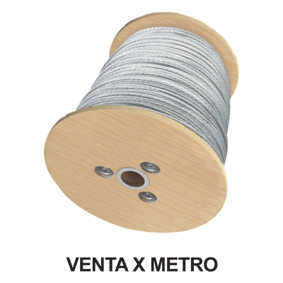 Cable de Retenida de 1/4"  de Acero Galvanizado 7 Hilos (Venta por Metro).