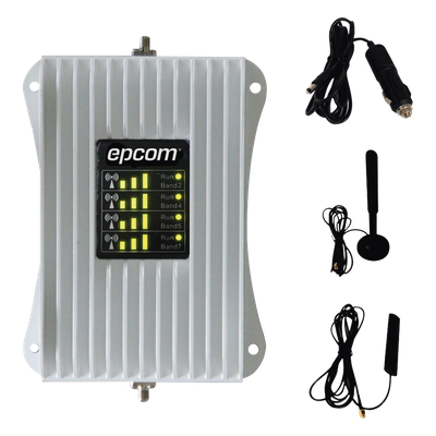 KIT de Amplificador de Señal Celular Para Vehículo/ Soporta y Mejora la Señal Celular 4.5G, 4G LTE/ Múltiples Operadores, usuarios y dispositivos/ Ideal para Vehículo tipo Camioneta, Pick up o Sedán.