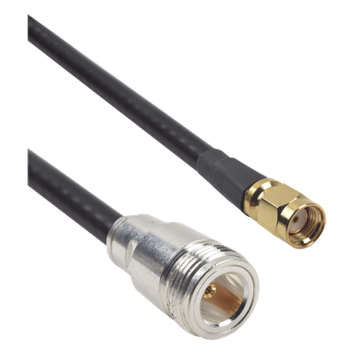 Cable LMR-240UF (Ultra Flex) de 60 cm con conectores N Hembra y SMA Macho Inverso.