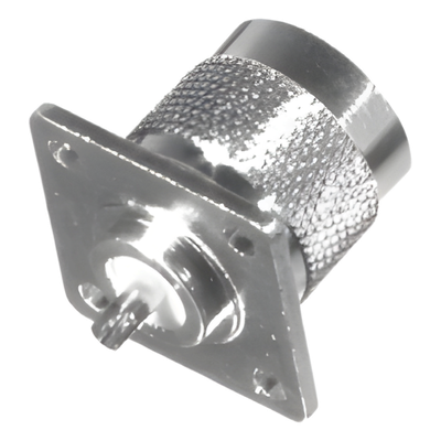 Conector N Macho, para montaje en panel con 4 perforaciones a 18 mm.