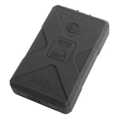 Batería de respaldo Li-Ion 12,000 mAh con cubierta plástica protectora y salida USB para cargar dispositivos inalámbricos