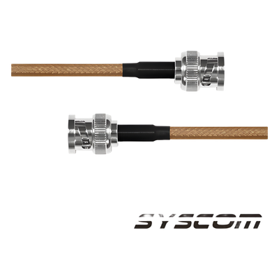 Jumper con Cable RG-142/U de 60 cm, con Conectores BNC Macho a BNC Macho.