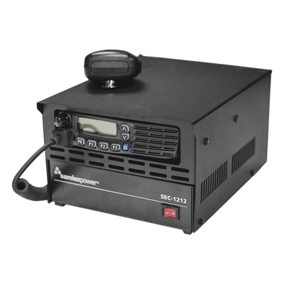 Gabinete para Radios ICOM Serie 121/221/121S/221S/M/5013 compatible con Fuente de Poder SEC (Fuente y Radio NO incluidos).