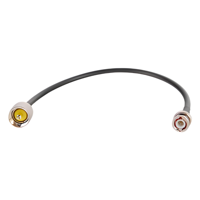 Jumper de 30 cm fabricado con cable RG-58U-SYS, conector "BNC" y "UHF" en el otro extremo
