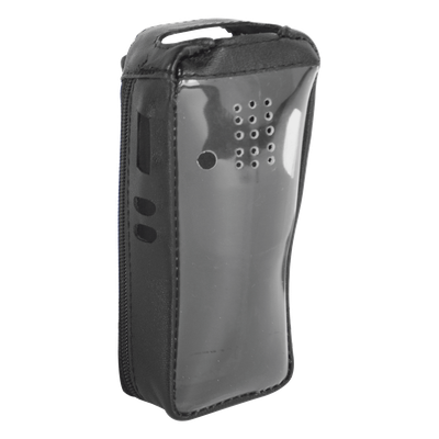 Funda Reforzada de Piel con Frente Transparente para Radios TK-2312/ TK3312K.