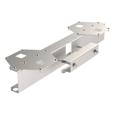 Base Doble para Lámpara de Obstrucción EI-GSLSE. Compatible con tubo hasta 1-1/4".